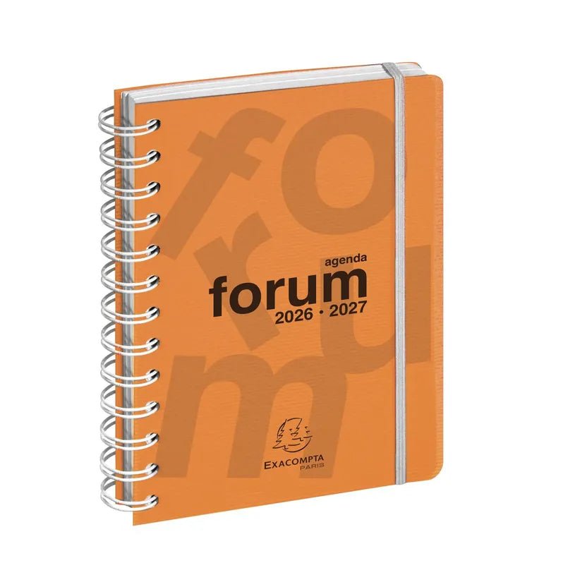 Agenda 2026 - 2027 EXACOMPTA Forum - 12 x 17 cm - 1 jour par page - Orientation horizontale - Linicolor orange - 3660942000130