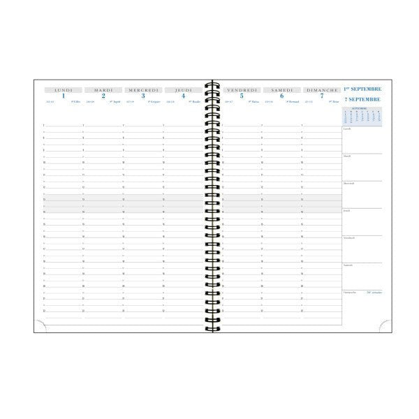 Agenda 2026 - 2027 EXACOMPTA SAD 29S - 21 x 29,7 cm - 1 semaine sur 2 pages - Orientation verticale - Gustave marron - 3660942090704