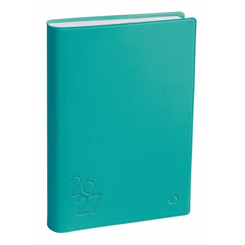 Agenda 2026 - 2027 QUO VADIS Eurotextagenda ML - 12 x 17 cm - 1 jour par page - Orientation horizontale - Touch bleu lagon - 3371010525928
