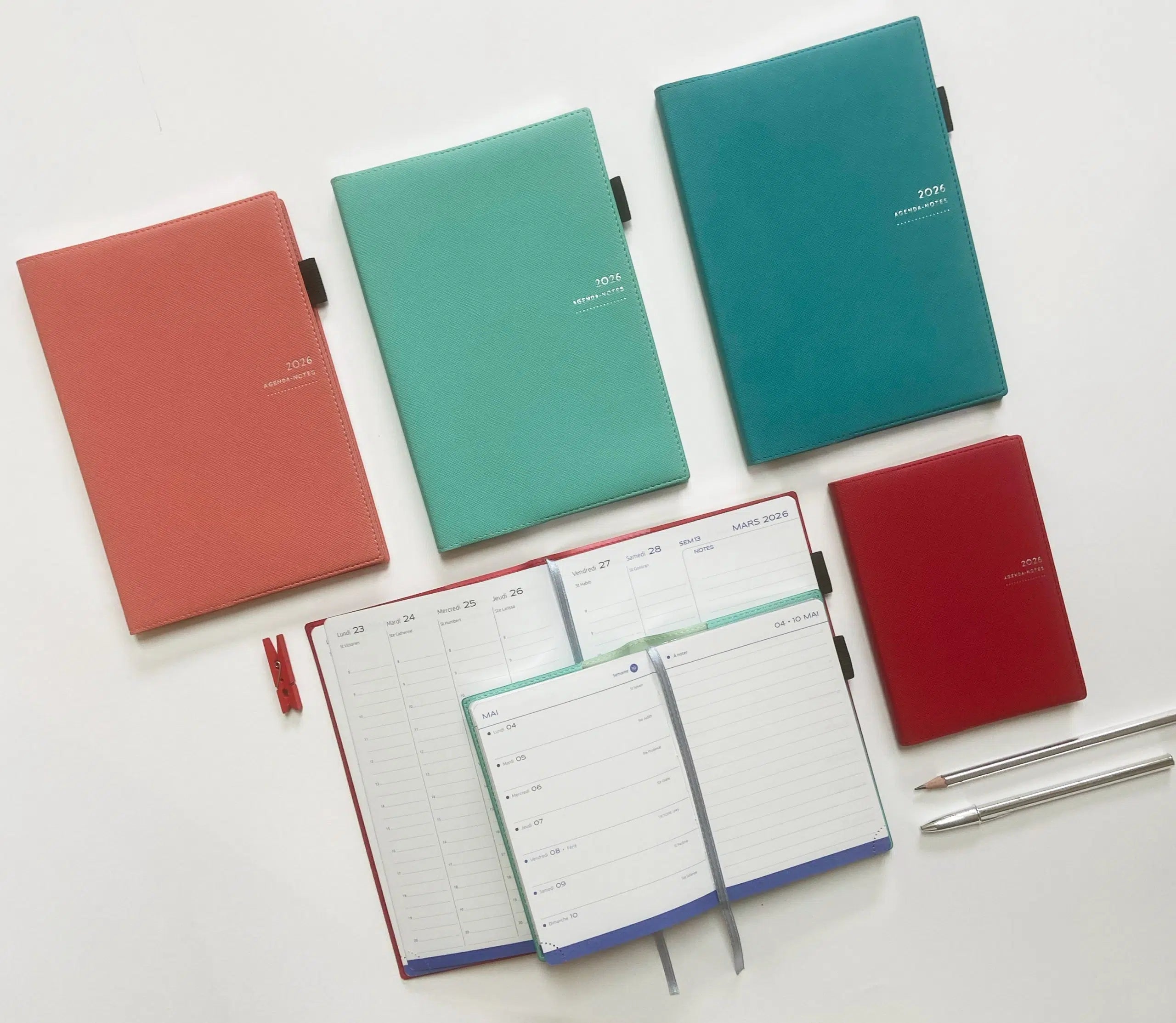 Agenda 2026 ÉPOPÉE Patience - A6 - 1 semaine + notes - Orientation horizontale - Vert menthe - 3760281971037