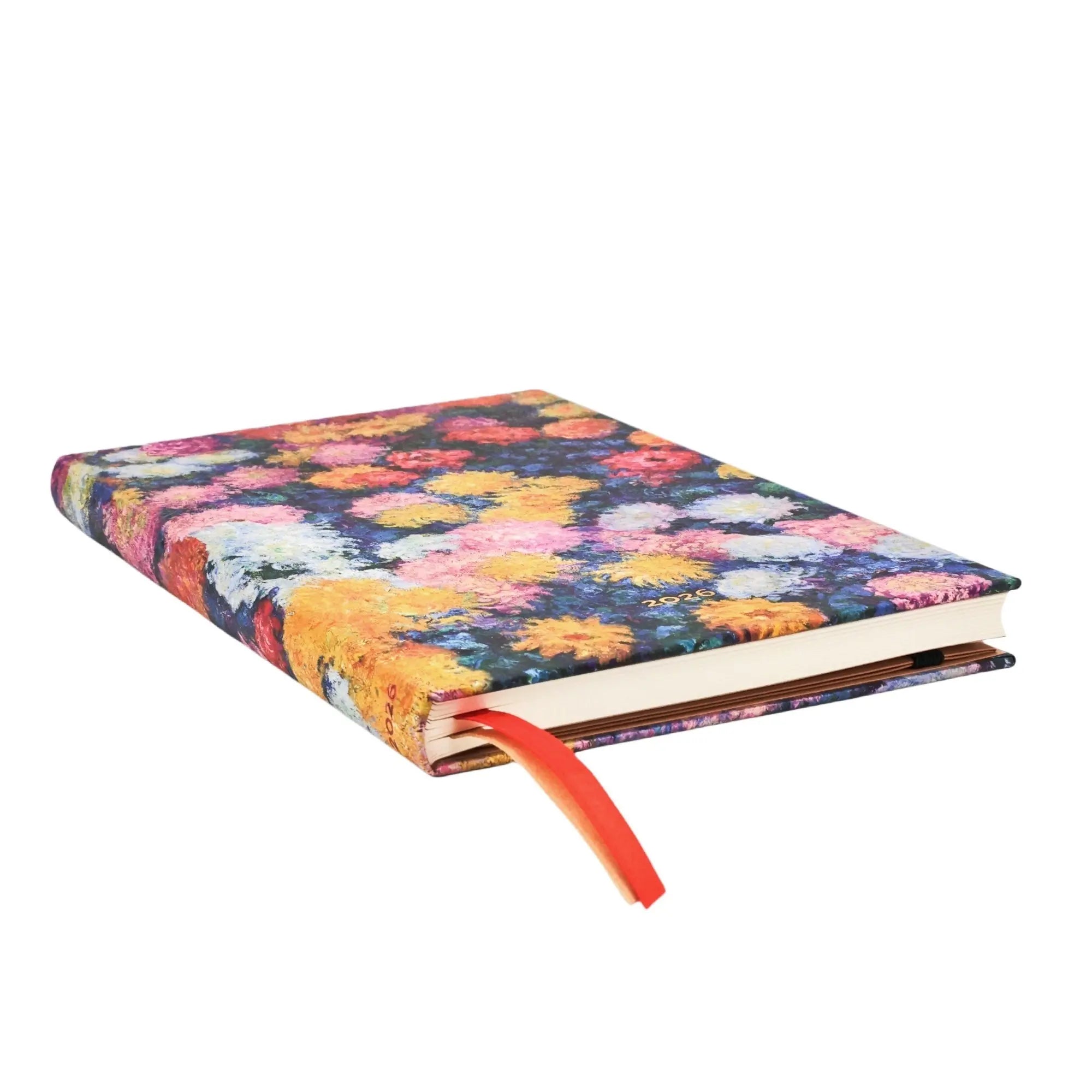 Agenda 2026 PAPERBLANKS Les Chrysanthèmes de Monet - 1 semaine sur 2 pages - Maxi - Hardcover - Horizontal - 160p - 9780349709321