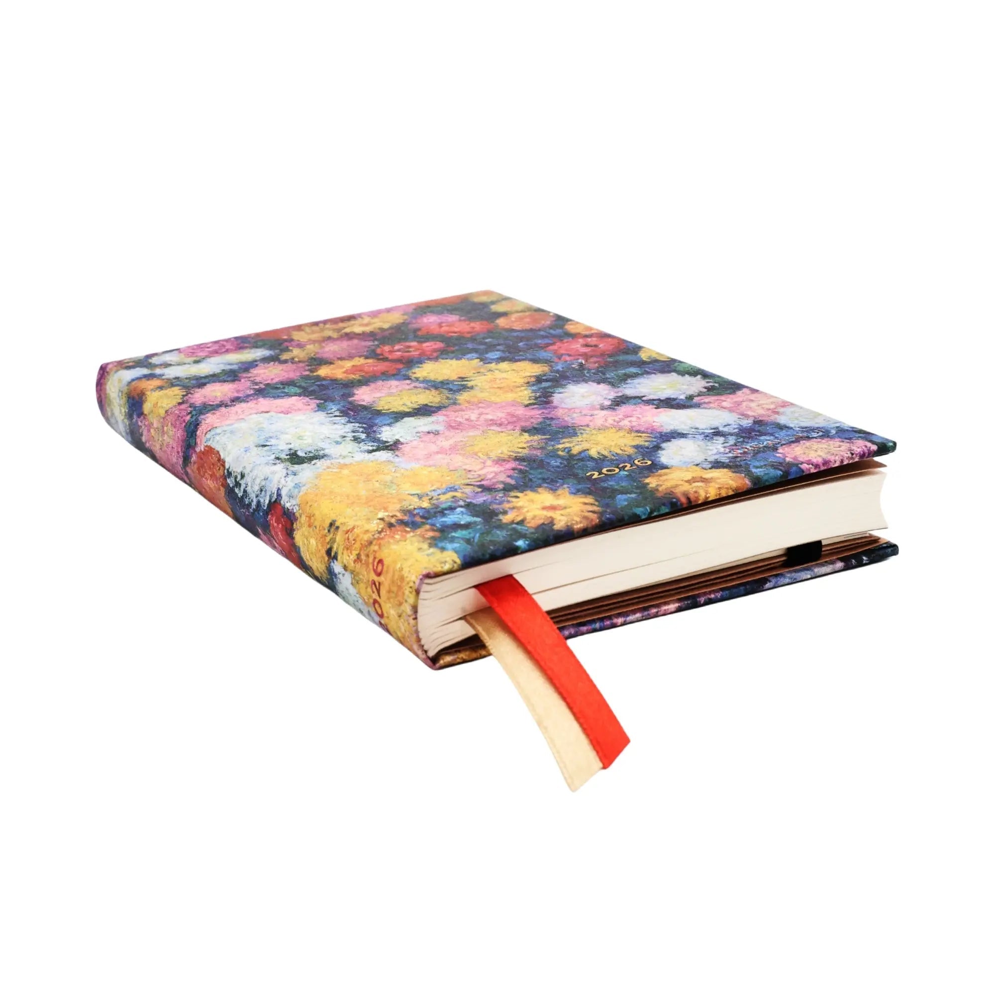 Agenda 2026 PAPERBLANKS Les Chrysanthèmes de Monet - 1 semaine sur 2 pages - Mini - Hardcover - Vertical - 160p - 9780349708973