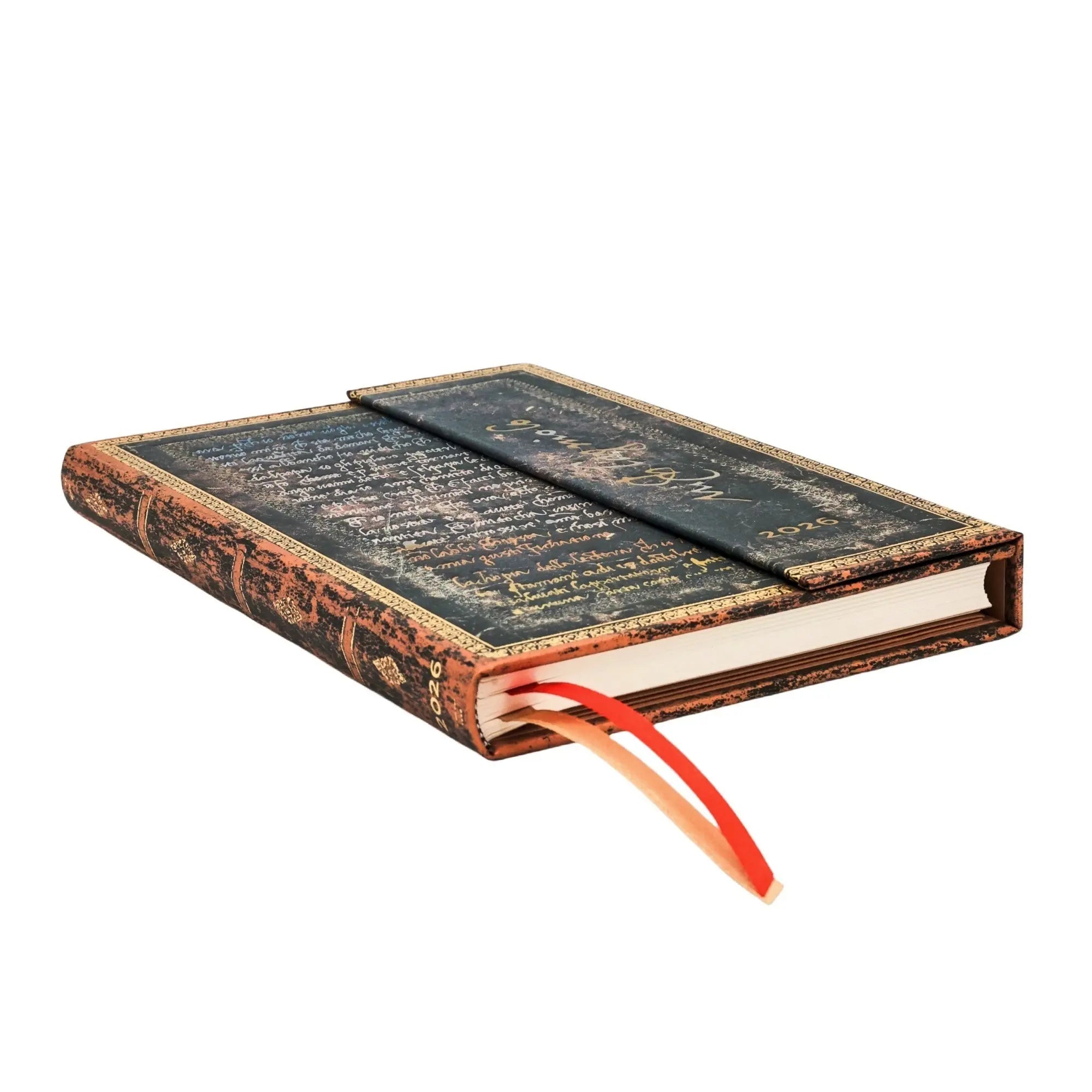 Agenda 2026 PAPERBLANKS Michel - Ange, Manuscrit - 1 semaine sur 2 pages - Midi - Hardcover - Horizontal - 160p - 9780349709147
