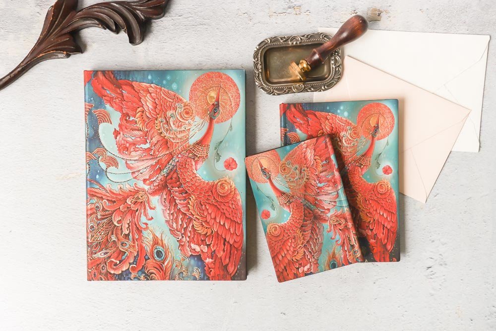 Agenda 2026 PAPERBLANKS Oiseau de Feu - 1 semaine sur 2 pages - Maxi - Softcover - Horizontal - 176p - 9780349710891
