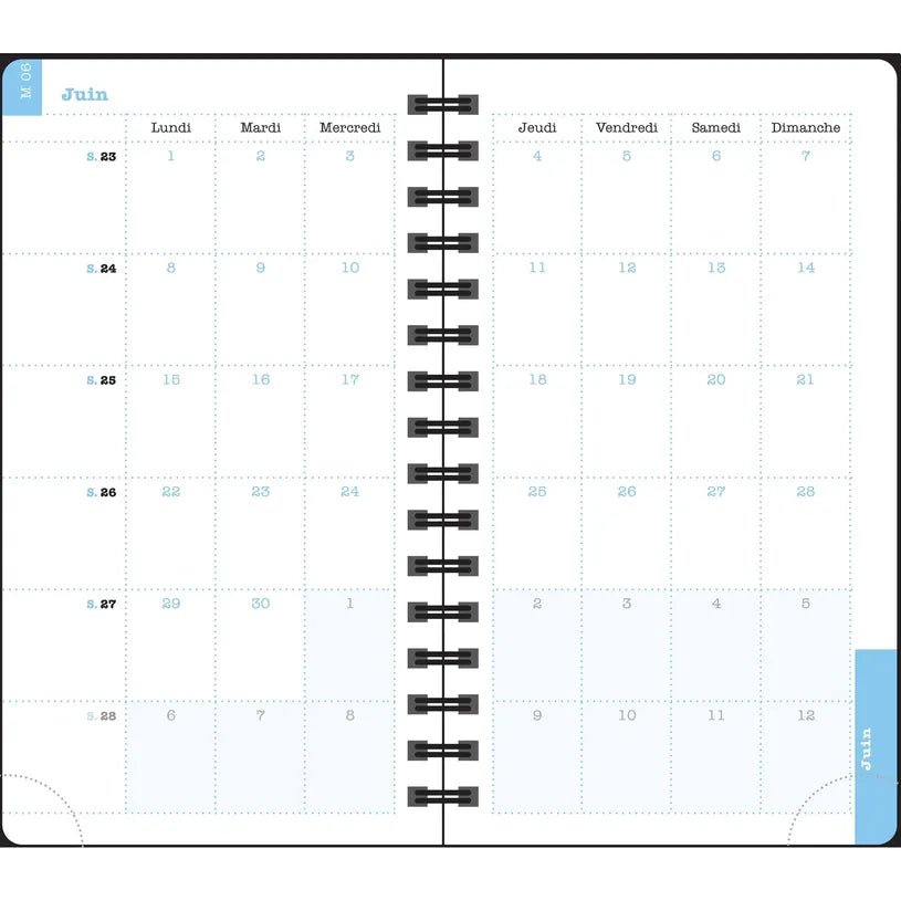 Agenda 2027 EXACOMPTA Lady 16S - 9 x 16 cm - 1 semaine + notes - Orientation horizontale - Eden lilas - 3660942091015