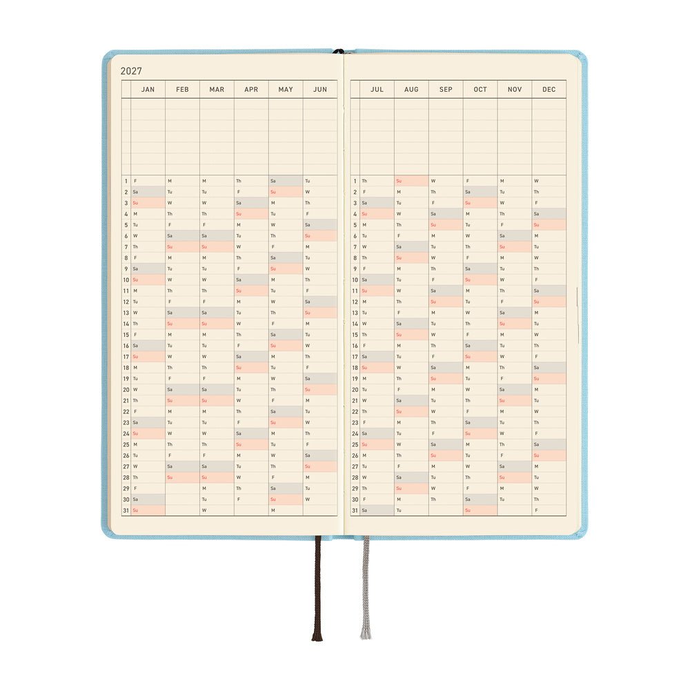 Agenda 2027 HOBONICHI Techo Weeks - Colors : Sea Glass -