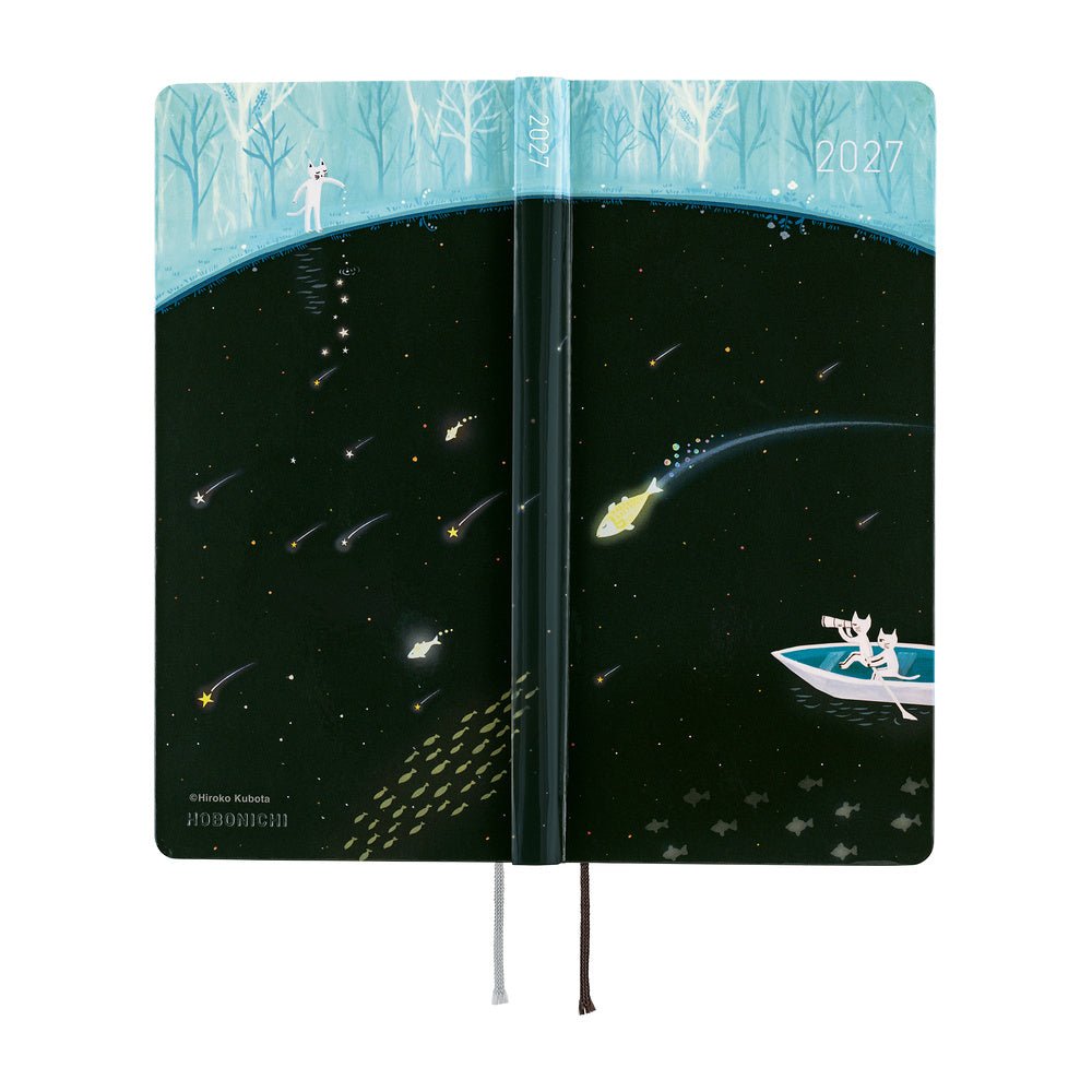 Agenda 2027 HOBONICHI Techo Weeks - Hiroko Kubota : Meteor Shower in the Light Blue Forest -