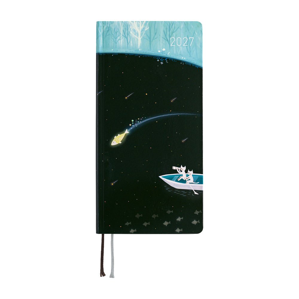 Agenda 2027 HOBONICHI Techo Weeks - Hiroko Kubota : Meteor Shower in the Light Blue Forest -