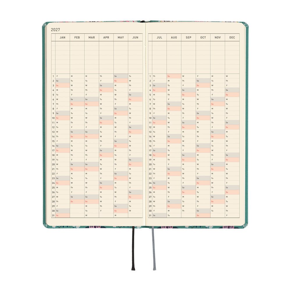 Agenda 2027 HOBONICHI Techo Weeks - Yumi Kitagishi : White Cat Wallpaper -