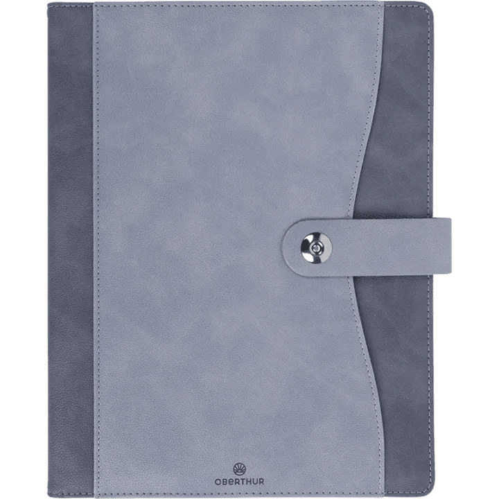 Agenda 2027 OBERTHUR Davos - 21 x 27 cm - 1 semaine sur 2 pages - Orientation verticale - Gris - 3664447228280