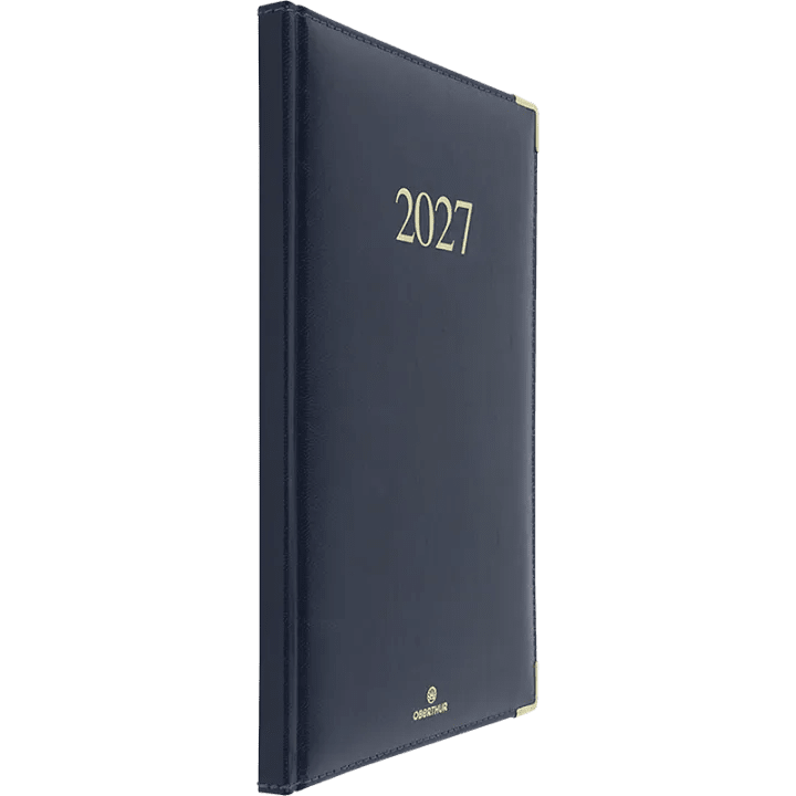 Agenda 2027 OBERTHUR Kiev - 16 x 24 cm - 1 semaine sur 2 pages - Orientation verticale - Marine - 3664447229867