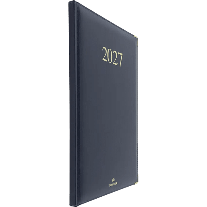 Agenda 2027 OBERTHUR Kiev - 21 x 29,7 cm - 1 semaine sur 2 pages - Orientation verticale - Marine - 3664447229751