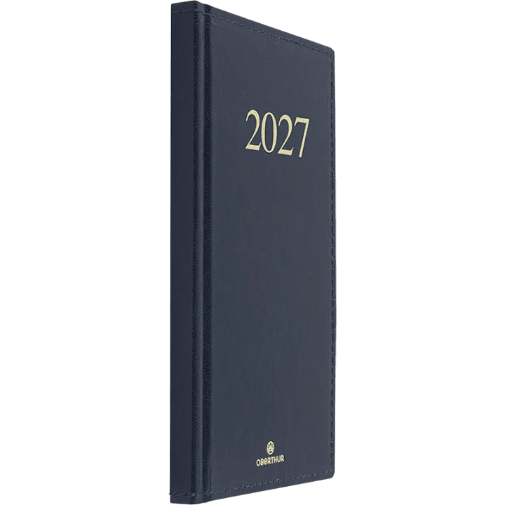 Agenda 2027 OBERTHUR Kiev - 9 x 16,5 cm - 1 semaine sur 2 pages - Orientation verticale - Marine - 3664447229911
