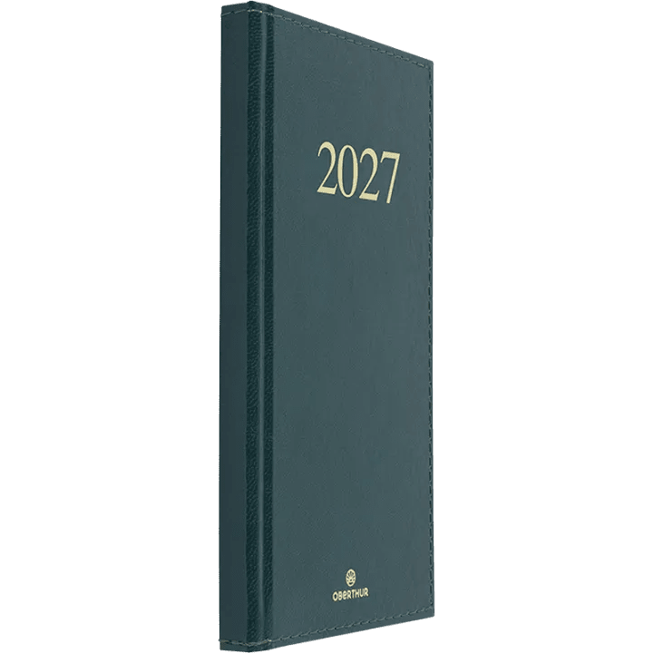 Agenda 2027 OBERTHUR Kiev - 9 x 16,5 cm - 1 semaine sur 2 pages - Orientation verticale - Vert - 3664447229942