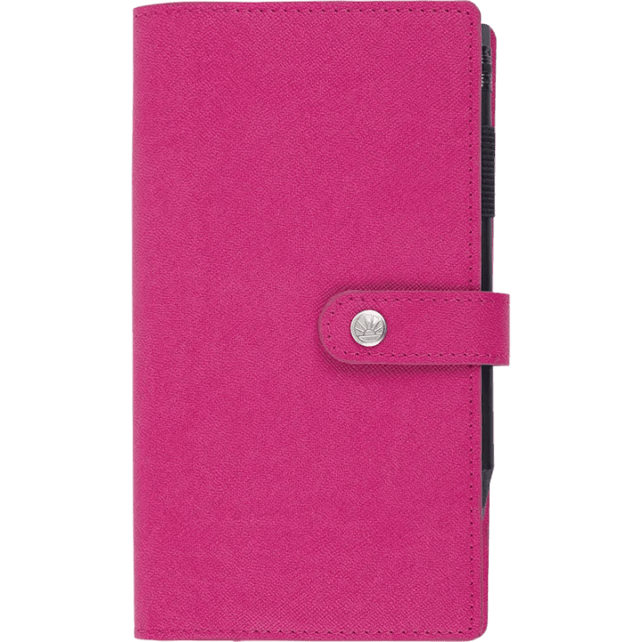 Agenda 2027 OBERTHUR Lady Kent - 9 x 16,5 cm - 1 semaine sur 2 pages - Orientation horizontale - Fuchsia - 3664447230801