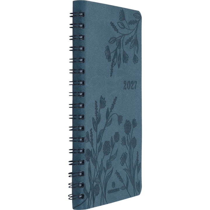 Agenda 2027 OBERTHUR Primrose - 10 x 15 cm - 1 semaine sur 2 pages - Orientation verticale - Vert canard - 3664447229522