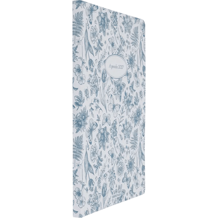 Agenda 2027 OBERTHUR Vienne - 16 x 24 cm - 1 semaine sur 2 pages - Orientation verticale - Floral - 3664447229553