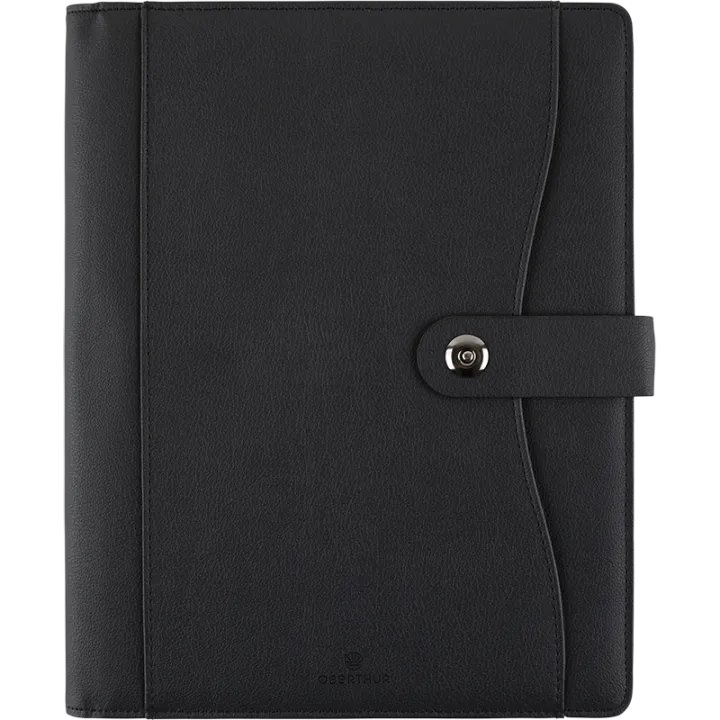 Agenda 2027 OBERTHUR Davos - 21 x 27 cm - 1 semaine sur 2 pages - Orientation verticale - Noir