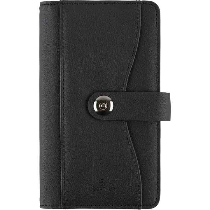 Agenda 2027 OBERTHUR Davos - 9 x 16,5 cm - 1 semaine sur 2 pages - Orientation horizontale - Noir