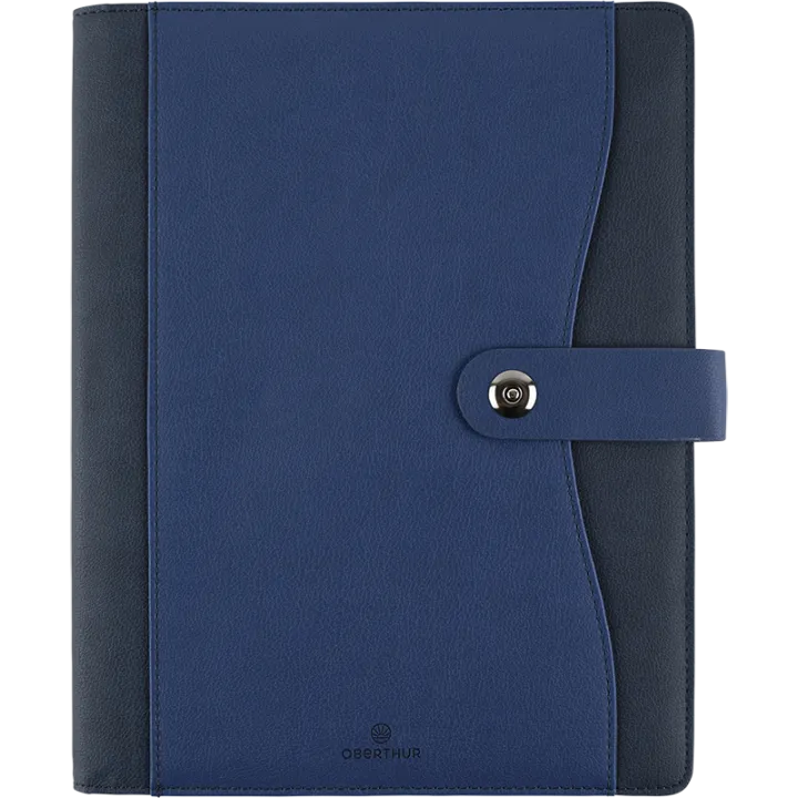 Agenda 2027 OBERTHUR Davos - 21 x 27 cm - 1 semaine sur 2 pages - Orientation verticale - Bleu