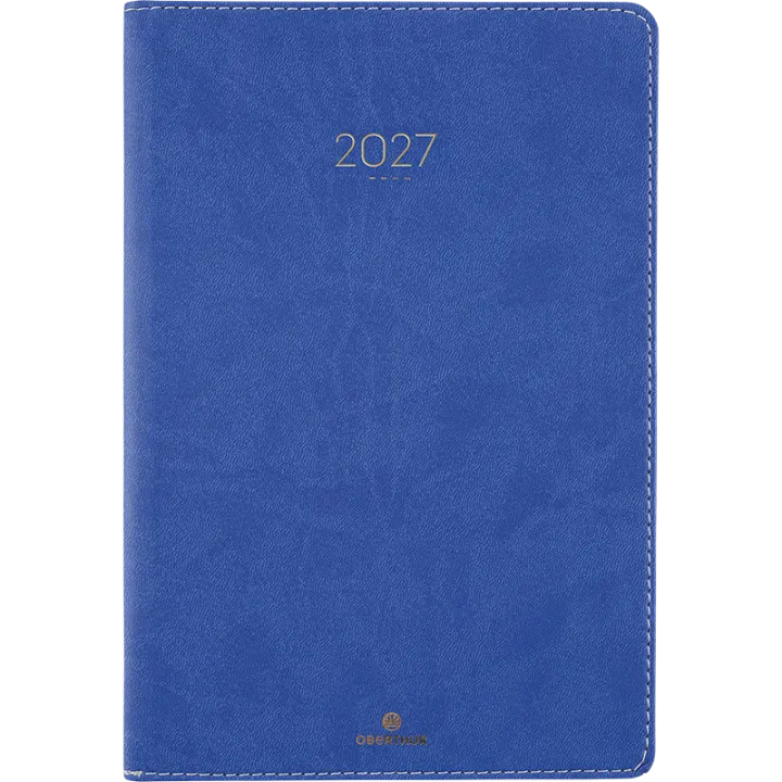 Agenda 2027 OBERTHUR Eton - 16 x 24 cm - 1 semaine sur 2 pages - Orientation verticale - Bleu