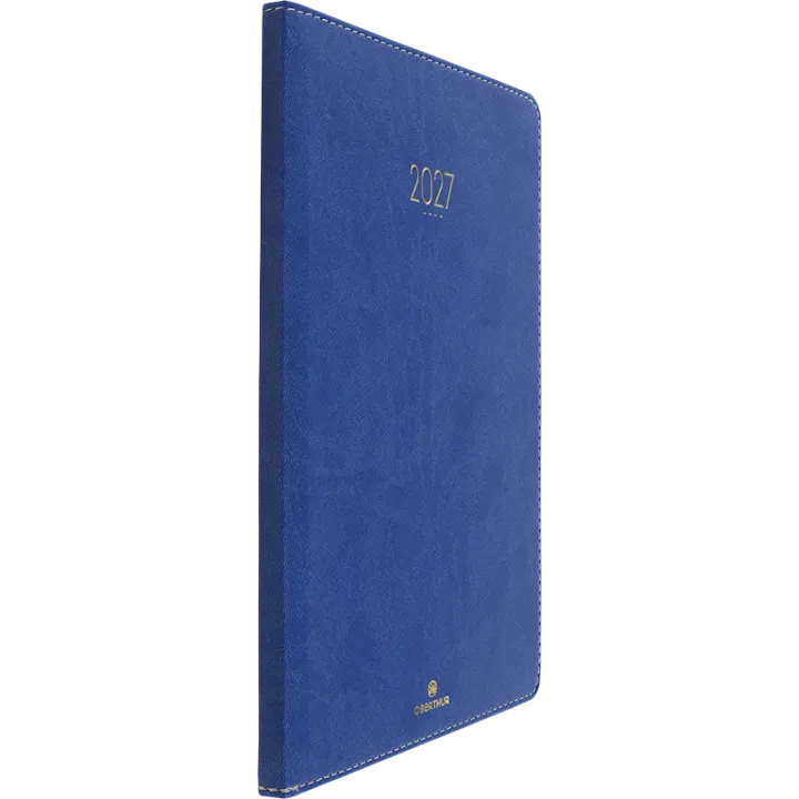 Agenda 2027 OBERTHUR Eton - 16 x 24 cm - 1 semaine sur 2 pages - Orientation verticale - Bleu