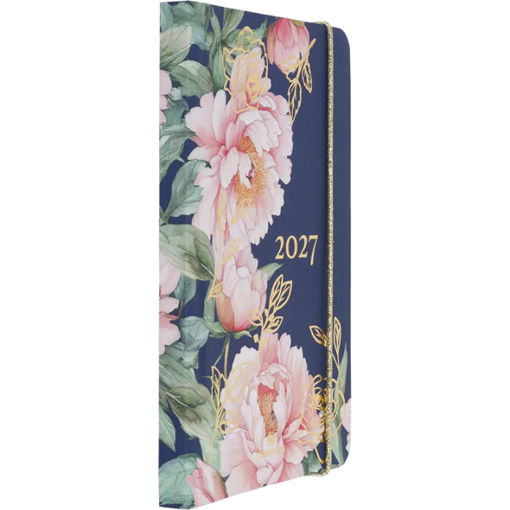 Agenda 2027 OBERTHUR Giverny - 10 x 15 cm - 1 semaine sur 2 pages - Orientation verticale - Pivoines