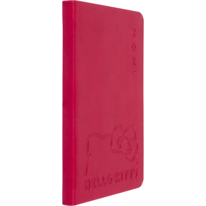 Agenda 2027 OBERTHUR Hello Kitty - 10 x 15 cm - 1 semaine sur 2 pages - Orientation verticale - Nœud