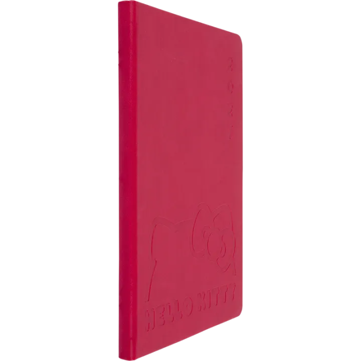 Agenda 2027 OBERTHUR Hello Kitty - 16 x 24 cm - 1 semaine sur 2 pages - Orientation verticale - Nœud