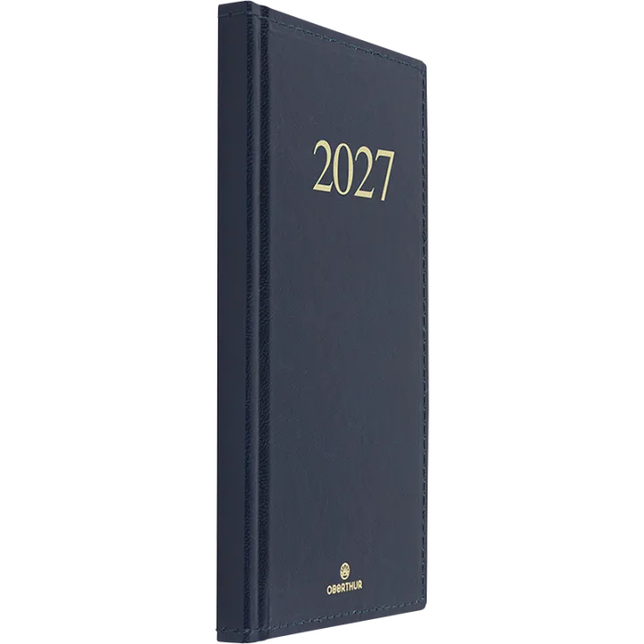 Agenda 2027 OBERTHUR Kiev - 9 x 16,5 cm - 1 semaine sur 2 pages - Orientation verticale - Marine