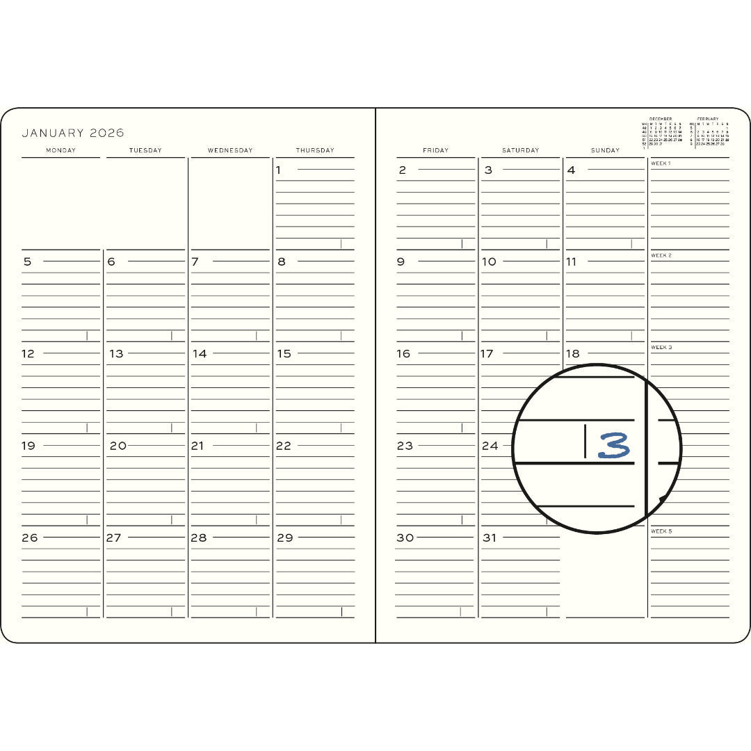 Agenda Mensuel 2026 LEUCHTTURM1917, Anglais - B5 - Softcover - Spring Leaf - 4004117666803