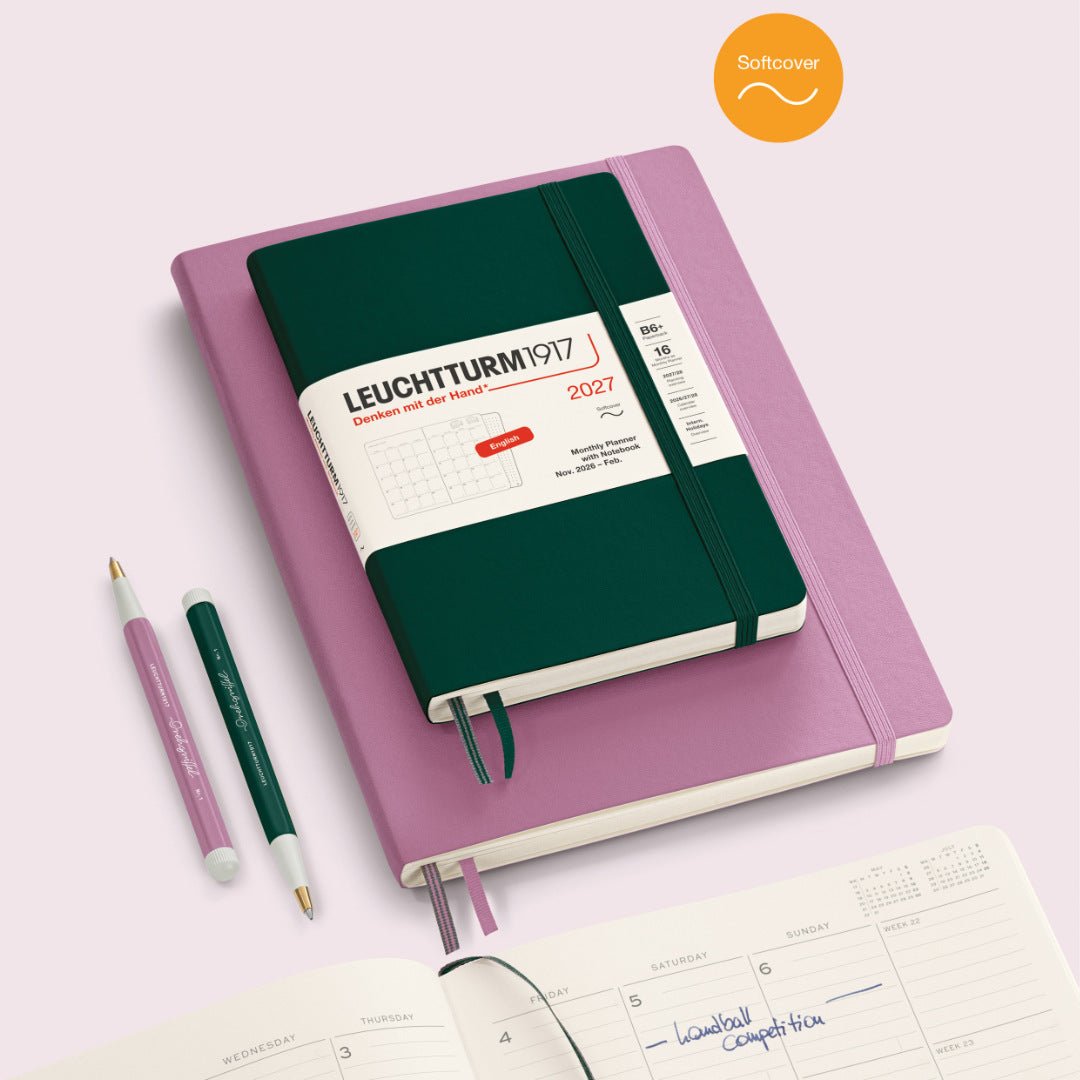 Agenda Mensuel 2027 LEUCHTTURM1917, Anglais - B6+ - Softcover - Forest Green - 4070292003306