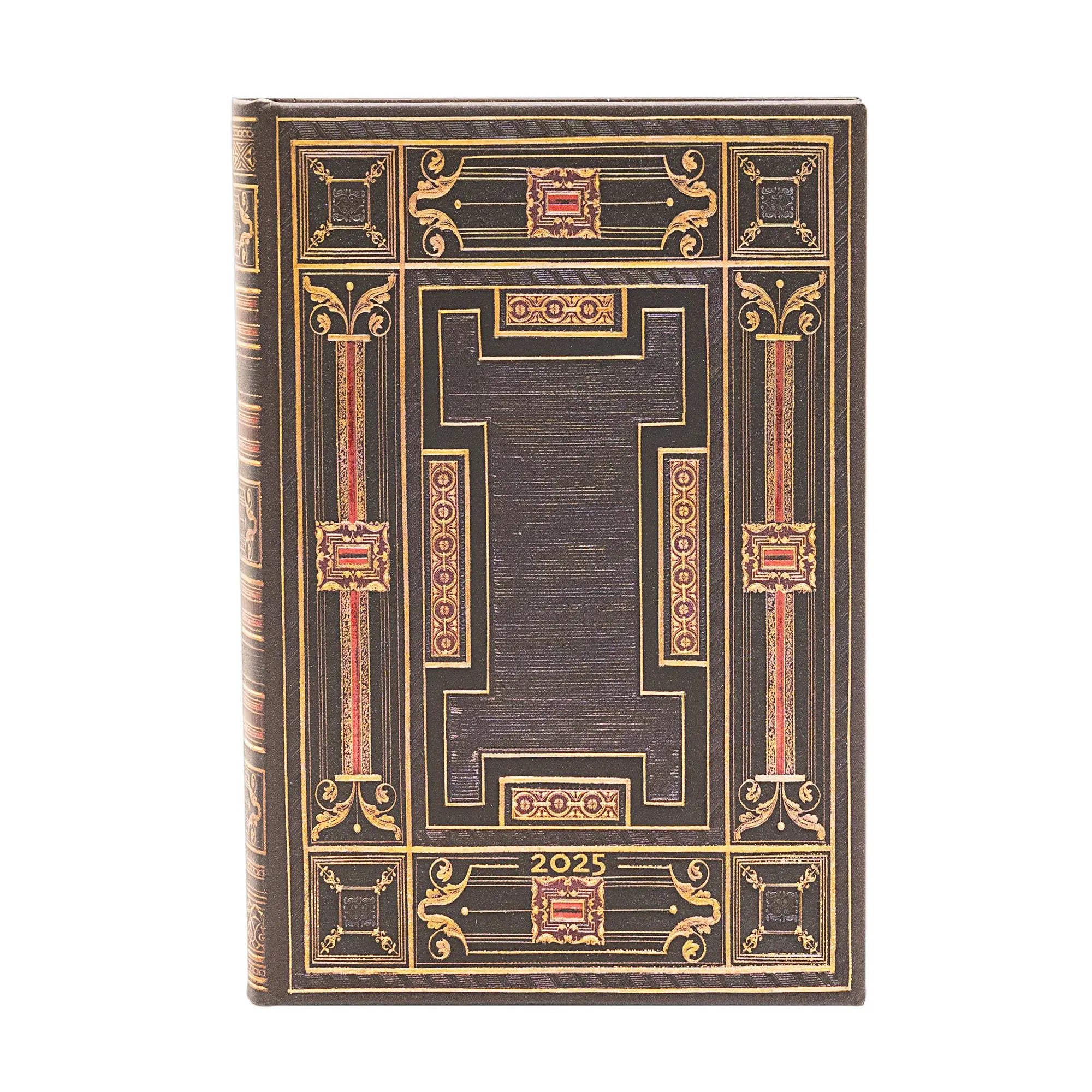 Agenda PAPERBLANKS 2025 Onyx - 12 mois - 1 jour par page - Mini Rigide Journalier 416p - 9781408758625