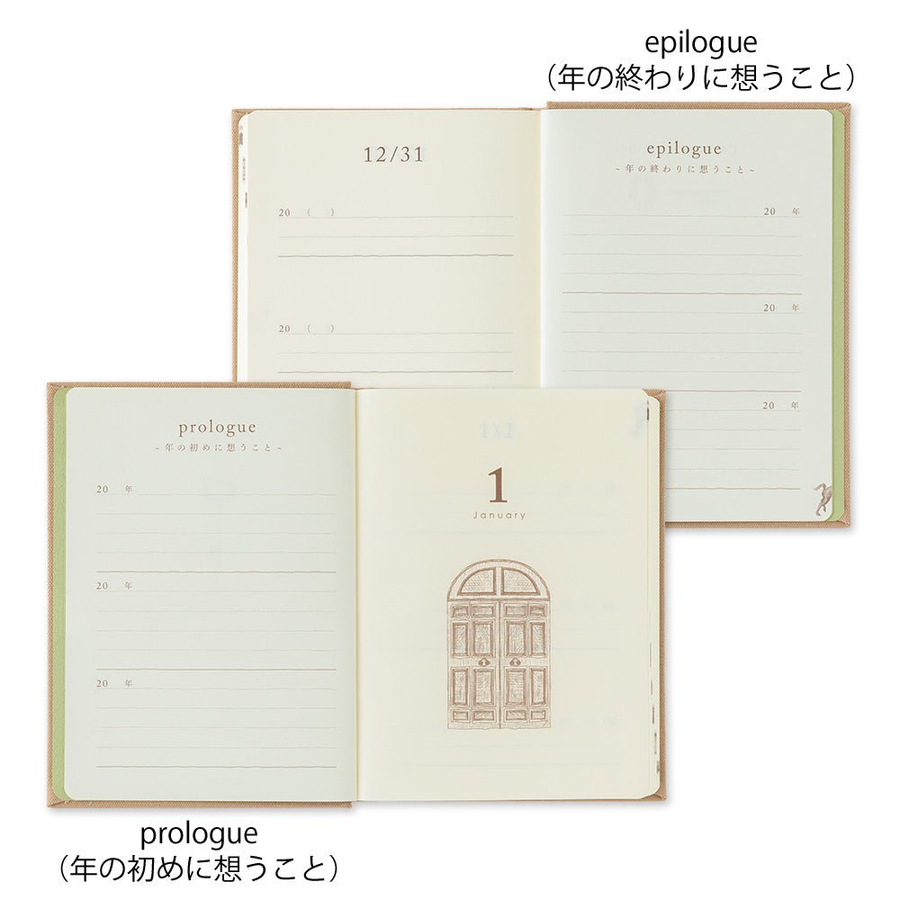 Agenda perpétuel MIDORI 3 Years Diary Mini - Beige -