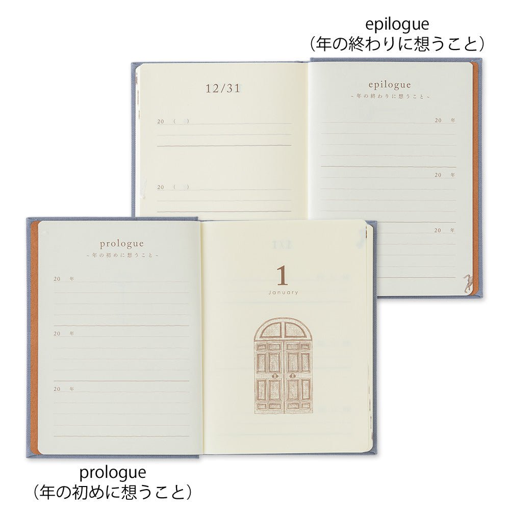 Agenda perpétuel MIDORI 3 Years Diary Mini - Bleu - violet - 4902805127110