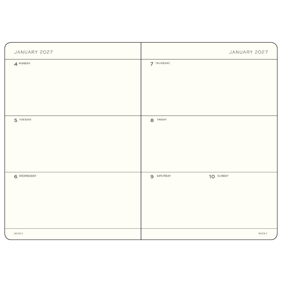 Agenda Semainier 2027 LEUCHTTURM1917, Anglais - A6 - Hardcover - Forest Green