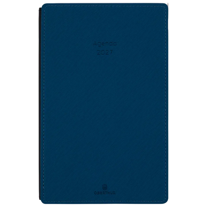 Agenda 2027 OBERTHUR Stan - 13 x 20 cm - 1 semaine + notes - Orientation horizontale - Bleu