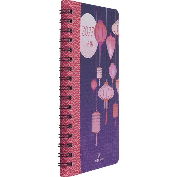 Agenda 2027 OBERTHUR Tokyo - 10 x 15 cm - 1 semaine sur 2 pages - Orientation verticale - Lanternes
