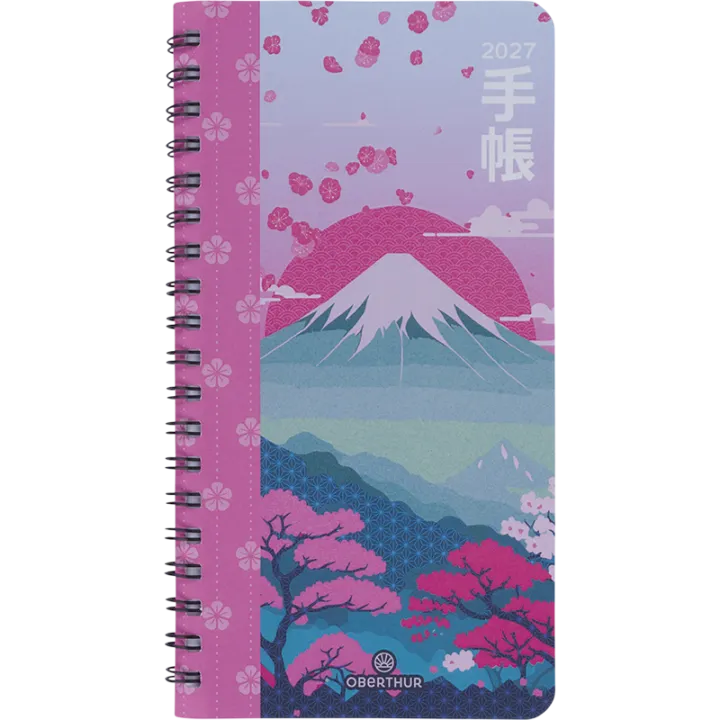 Agenda 2027 OBERTHUR Tokyo - 9 x 16,5 cm - 1 semaine sur 2 pages - Orientation verticale - Montagne