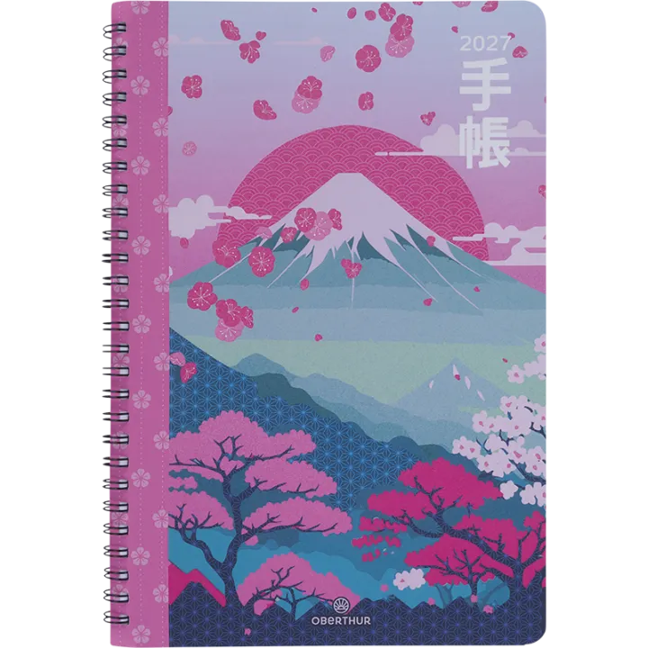Agenda 2027 OBERTHUR Tokyo - 16 x 24 cm - 1 semaine sur 2 pages - Orientation verticale - Montagne