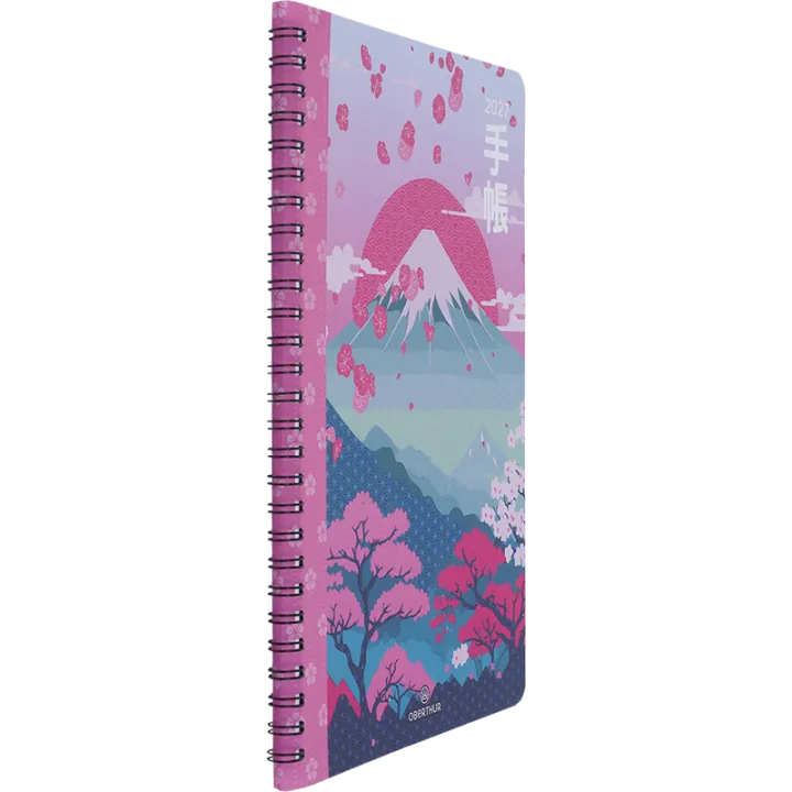 Agenda 2027 OBERTHUR Tokyo - 16 x 24 cm - 1 semaine sur 2 pages - Orientation verticale - Montagne