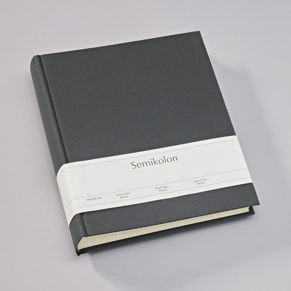 Album photo SEMIKOLON Classic Medium - 21.6 x 25.5 cm - 80 pages - Lava Stone - 4004117645228