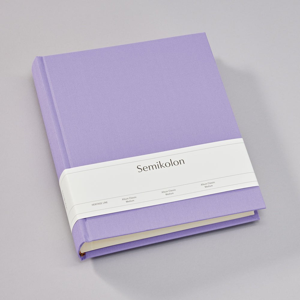 Album photo SEMIKOLON Classic Medium - 21.6 x 25.5 cm - 80 pages - Lilac Silk - 4004117645235