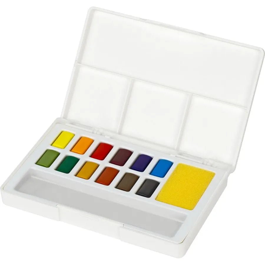 Aquarelle - Boîte 12 Demi Godets de Peinture - 6933256658005