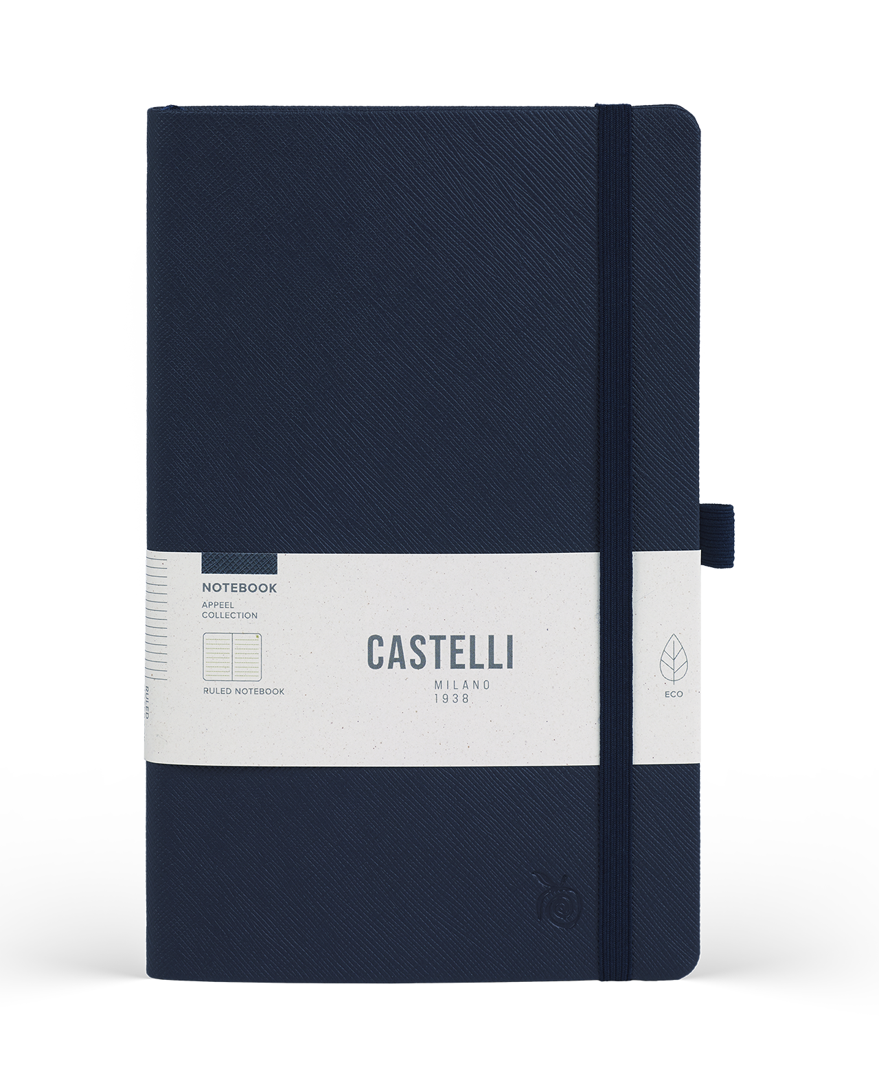Carnet CASTELLI MILANO Appeel Classic - 19 x 25 cm - Hardcover - Ligné - Blue