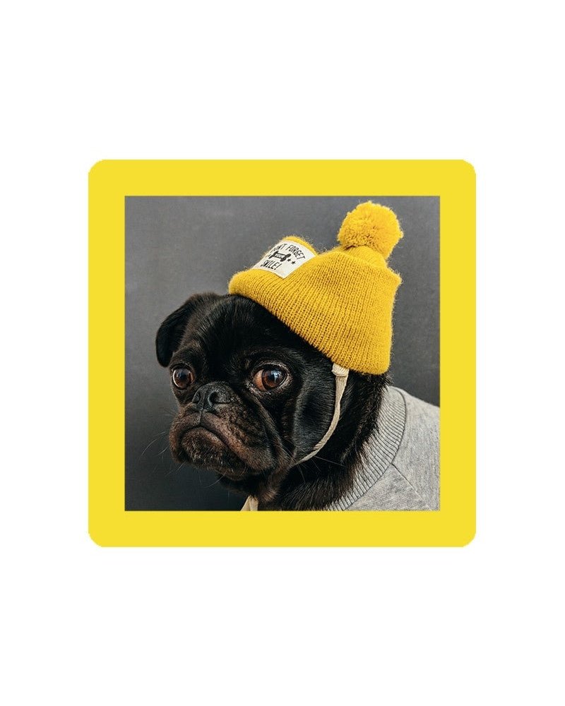 Cadre photo SLIMPYX adhésif - 10 x 10 cm - Jaune poussin -