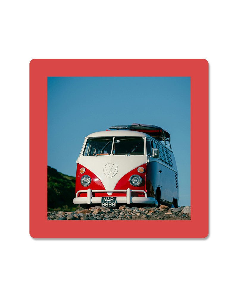 Cadre photo SLIMPYX adhésif - 10 x 10 cm - Rouge maison - 3683080258782