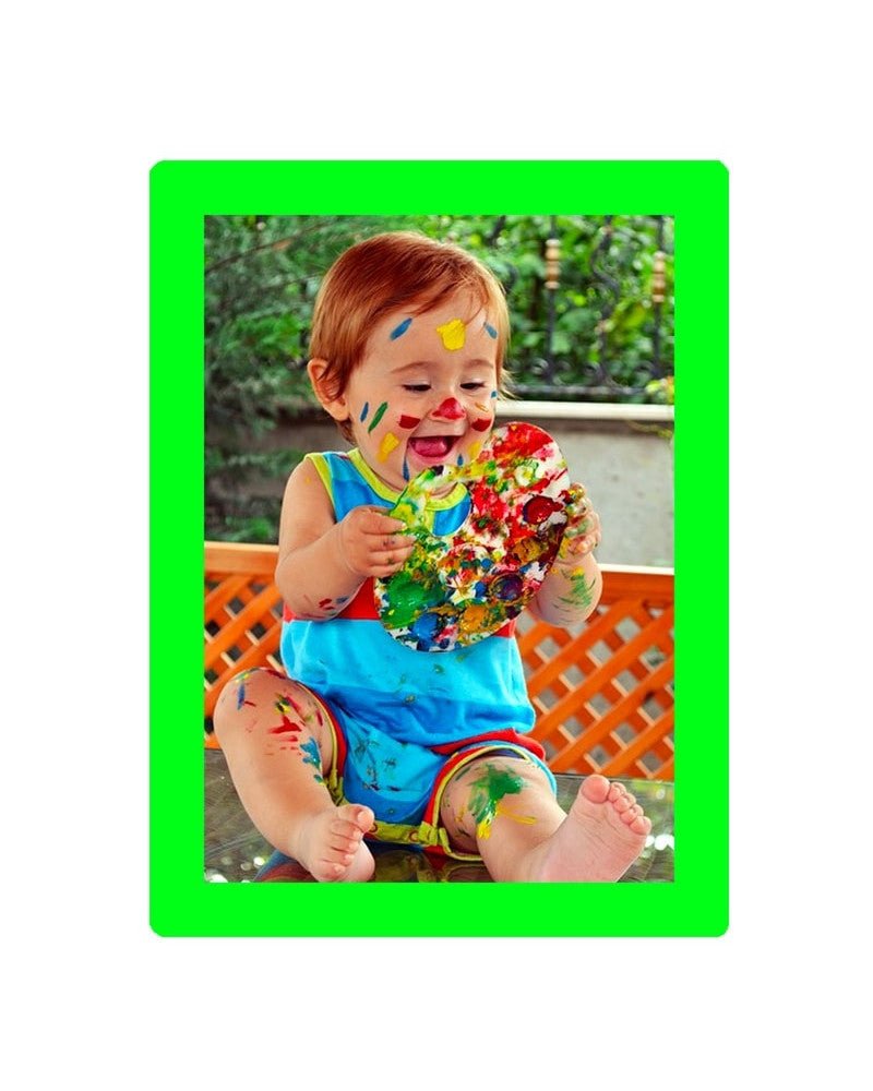 Cadre photo SLIMPYX adhésif - 10 x 15 cm - Vert fluo -