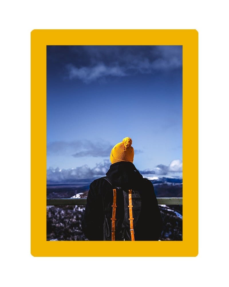 Cadre photo SLIMPYX adhésif - 15 x 20 cm - Jaune moutarde - 3683080259956