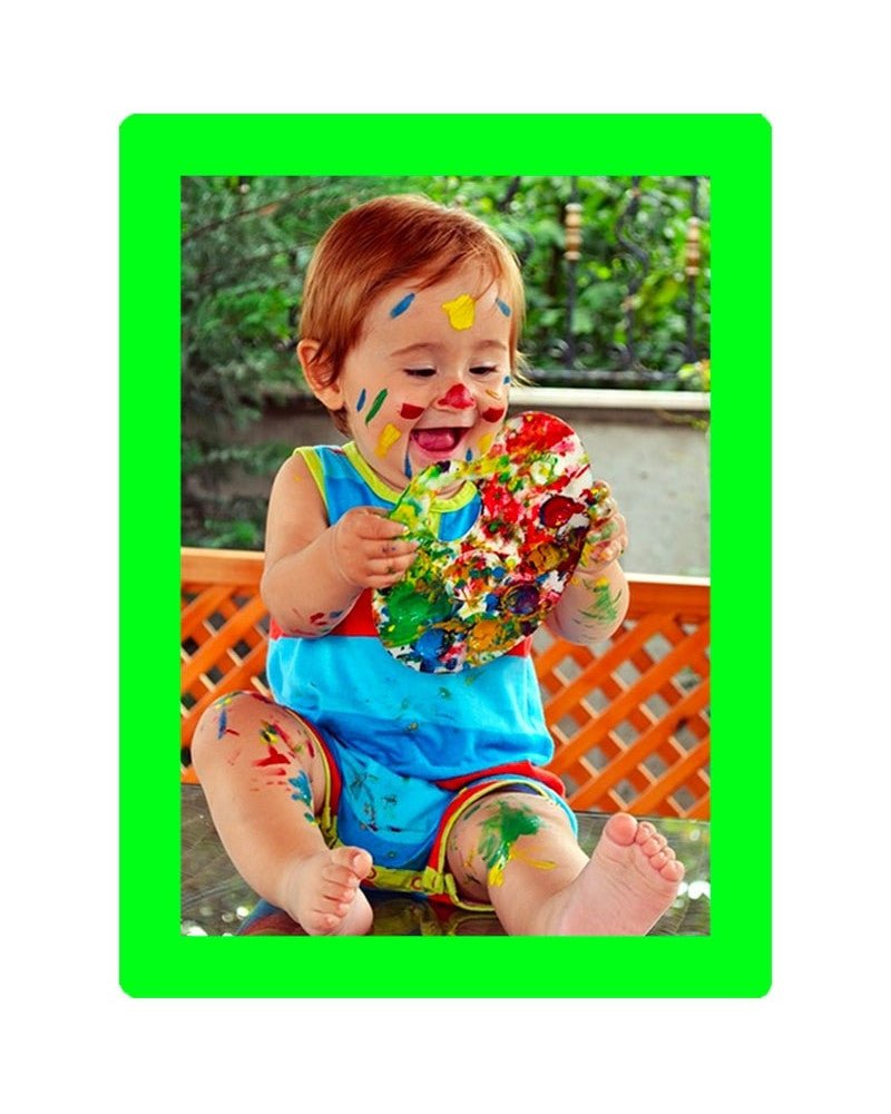 Cadre photo SLIMPYX adhésif - 15 x 20 cm - Vert fluo - 3683080259802